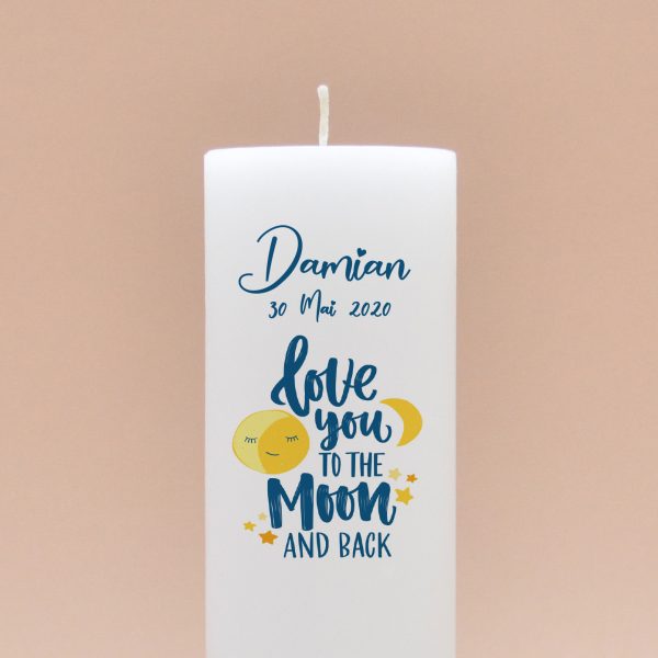 Lumanare botez - To the moon and back